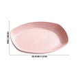 thumbnail image 2 of Wheat Straw Plates, 11.6 Inch Oval Lunch Dinner Plates, Reusable Unbreakable Lightweight BPA Free Dishes Plate for Party Dinner Birthday Picnic(Pink), 2 of 7