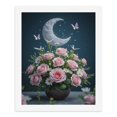 thumbnail image 5 of Paint By Numbers Kit for Adults Beginner - DIY Pink Roses Moonlit Night Blooms Canvas Painting Kits for Adults, Frameless Paint By Number for Adults for Home Wall Decor 16x20 Inch, 5 of 7