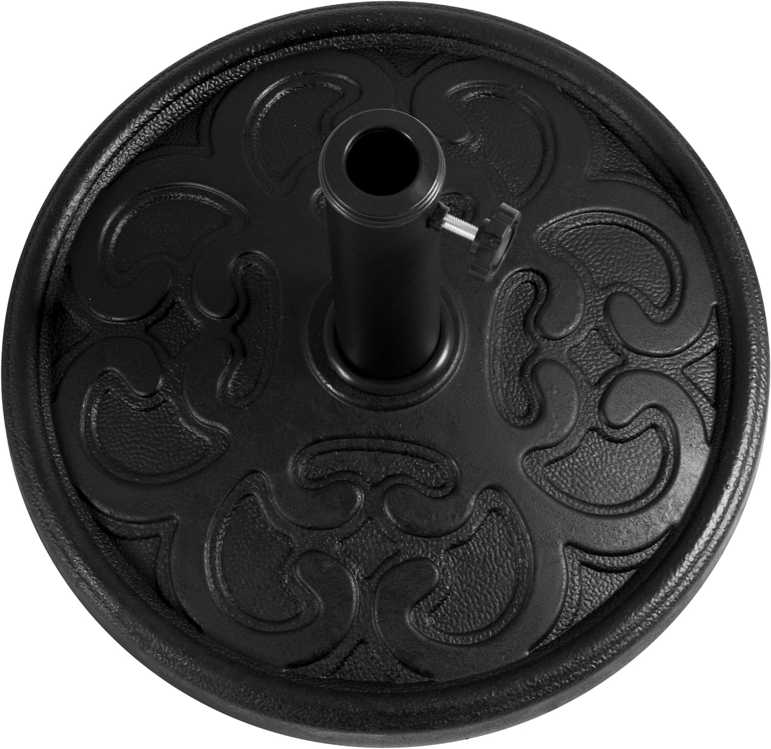WBTER 22lbs Umbrella Base Stand Heavy Duty Outdoor Patio Resin Umbrella Stand for Deck, Garden, Lawn - Black