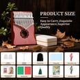 thumbnail image 4 of Piano Kalimba Thumb MELHA de 17 teclas, rojo, con instrucciones y martillo, 4 of 9
