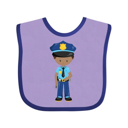 

Inktastic African American Boy Policeman Police Officer Gift Baby Boy Bib