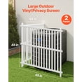thumbnail image 2 of VEVOR 2 Panels Outdoor Privacy Screen, 48 x 48 in Air Conditioner Fence with 19.7 in Ground Stakes, Pool Equipment Enclosure, Strip Vinyl Privacy Fence, Ideal for Trash Can and A/C Units, White, 2 of 9