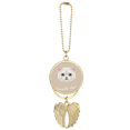 thumbnail image 1 of White Domestic Cat Pet Animal Car Keychain Angel Wing Pendant, 1 of 4