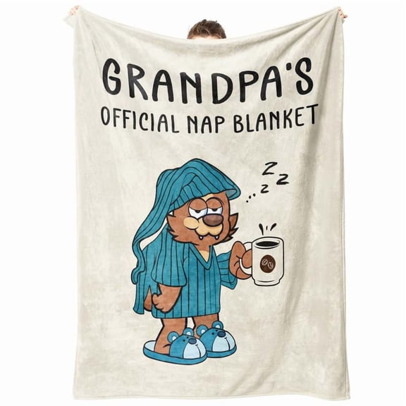 Gifts for Grandpa from Grandchildren, Grandpa Birthday Gifts Blanket, Grandpa Gifts for Father's Day, , Thanksgiving, Fluffy Blanket for Grandpa, 50 x 60 in
