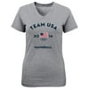 Team USA Team Handball Women's Very Official National Governing Body V-Neck T-Shirt - Gray