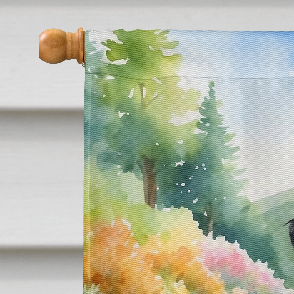 Affenpinscher Spring Garden House Flag 28 in x 40 in