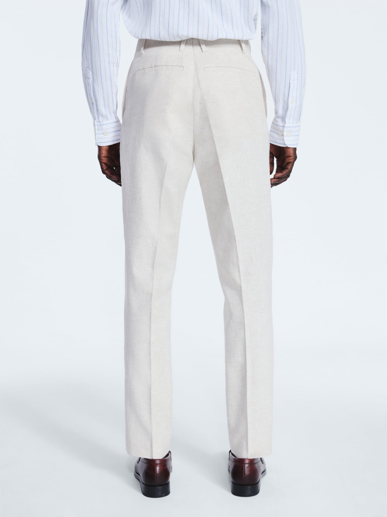 Free Assembly Men's Linen Blend Suiting Pants, Sizes 30x30-44x30