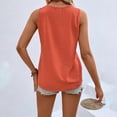 thumbnail image 4 of Tank Tops For Women Sleeveless Solid Color V Neck Buttoned Casual Vest Camisole Tops For Women, 4 of 4