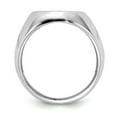 thumbnail image 2 of 14K White Gold Ring Band Signet 16.0x13.0mm Open Back Men's, 2 of 5