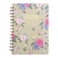thumbnail image 1 of Planificador semanal y mensual personalizado Lmueinov 2024 con calendario floral, diario en inglés y útiles escolares., 1 of 5
