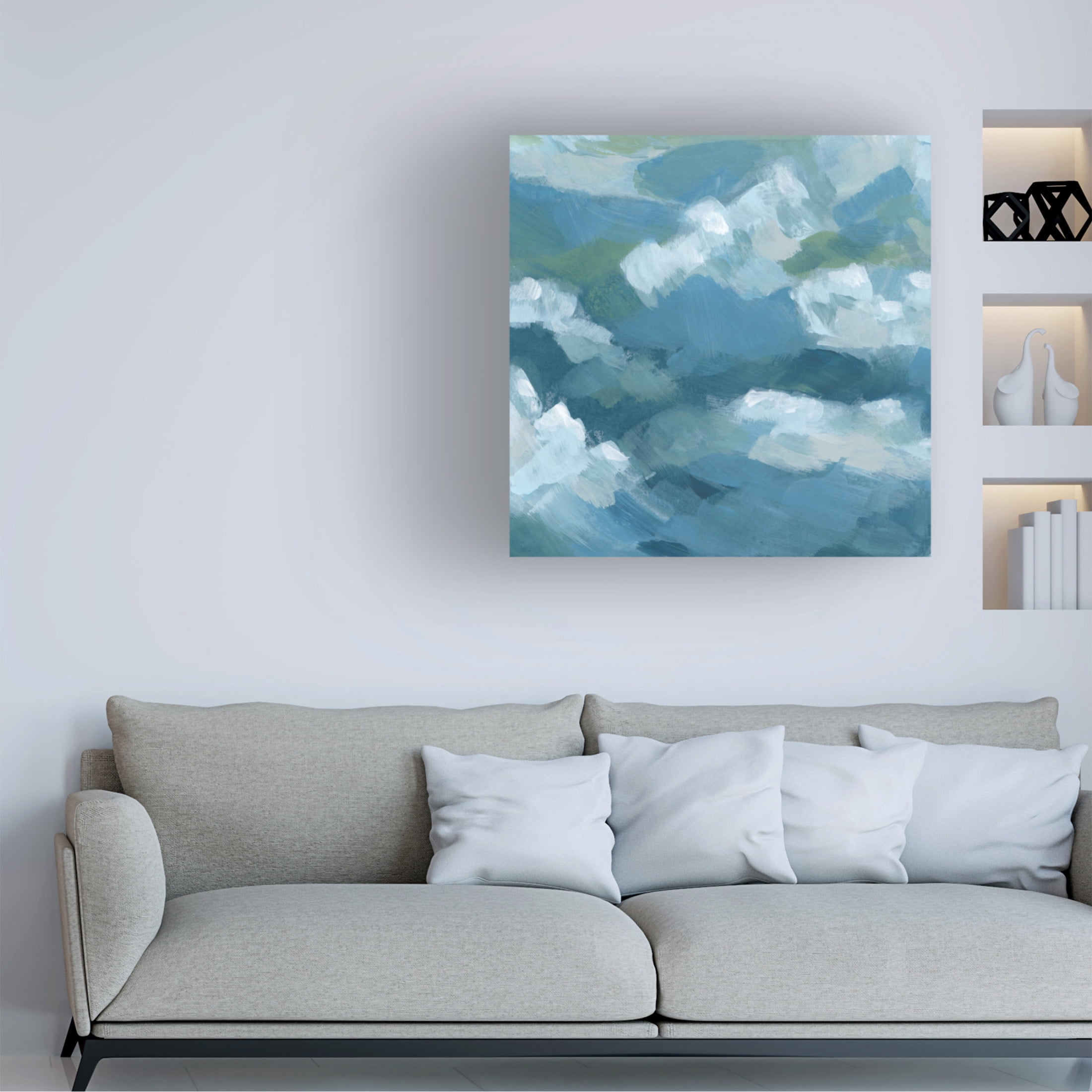Trademark Fine Art June Erica Vess  Brushy Surf I Canvas Wall Art