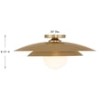 thumbnail image 6 of Sherrer 1-Light Ceiling Light in Warm Brass, 6 of 6