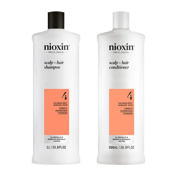 Set de champú y acondicionador Nioxin System 4 para cabello teñido