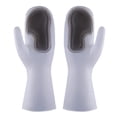 thumbnail image 3 of Matsuzay 1 par de guantes de limpieza para lavar platos, guante para lavar platos de PVC para fregador doméstico, herramienta de limpieza de cocina, Suministros de limpieza para el hogar gris Matsuzay HA000467-02B, 3 of 6