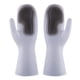 thumbnail image 3 of Injueey 1 par de guantes de limpieza para lavar platos, guante para lavar platos de PVC para fregador doméstico, herramienta de limpieza de cocina, Suministros de limpieza para el hogar gris Injueey HA000467-02B, 3 of 6
