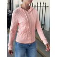 thumbnail image 4 of Suéteres de Punto para Mujer, Suéteres de Larga con Cuello en V, Camisetas Casuales, Conjuntos de Moda de Otoño. Rosa M, 4 of 7