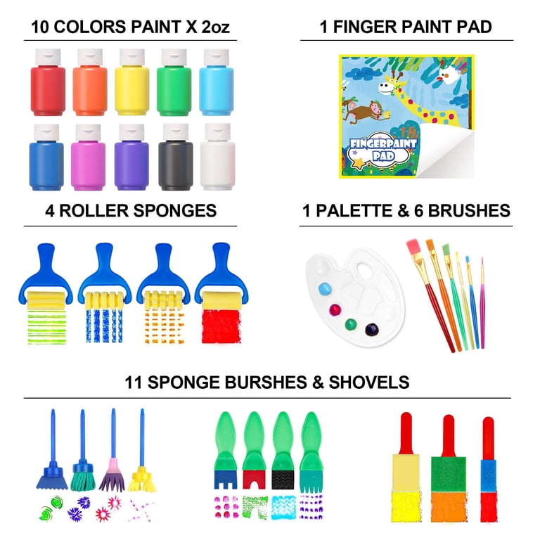Marabu KiDS Finger Paint Set Star Shine – 4 Colores De 100 Ml Veganos Y Lavables, Pintura De Dedos Para Niños Desde 3 Años, Hecho En Alemania