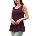 thumbnail image 2 of FOLUNSI Lace Swing Plus Size Tank Top Loose Sleeveless Tunic Blouse Shirts M-4XL, 2 of 5