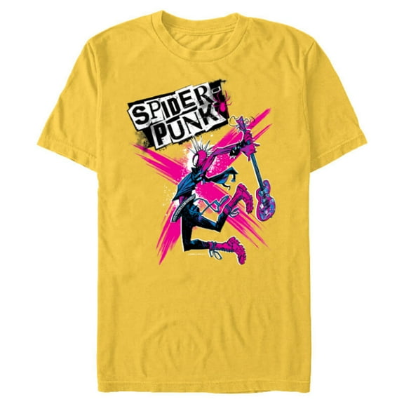 Marvel Spider-Man: Across the Spider-Verse Spider-Punk X - Short Sleeve Blended T-Shirt for Adults - Customized-Yellow