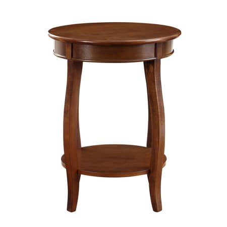 Powell Furniture Powell Table Ronde à Tablette Noisette, 18 Pouces L x 18 Pouces L x 24 Pouces H