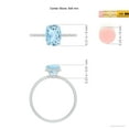 thumbnail image 5 of ANGARA Natural Cushion Cut 1.2 ct Aquamarine Engagement Ring with Diamonds in 14K White Gold for Women (Size-8x6mm) | March Birthstone, Anniversary, Jewelry Gift for Women | Natural Aquamarine Ring, 5 of 9