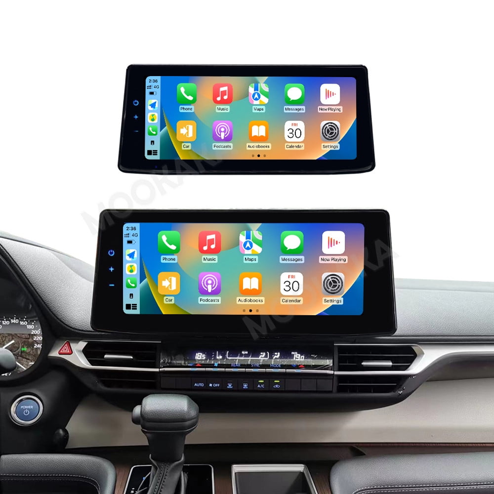 MOOKAKA 12.3" Smart Display Car Radio Audio Media Player for Toyota Sienna 2021-2026 Model Universal Navigation GPS Upgrade Headunit Android Replacement HD Screen Carplay Accessories