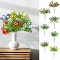 thumbnail image 1 of Set de Flores Artificiales | Hojas de eucalipto y pensamientos | 5 piezas de ramo floral falso surtido | Seda y plástico realistas | Decoración interior y exterior | Arreglo realista de bajo, 1 of 6