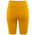 thumbnail image 3 of A2Y Women's Running Exercise High Waisted Bike Cotton shorts New Mustard S, 3 of 5