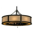thumbnail image 2 of Meyda Tiffany 146241 Smythe Craftsman 30" 5 Blade Indoor Ceiling Fan - MultiColor, 2 of 5