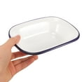 thumbnail image 2 of Enamelware Baking Pan Roasting Dish Food Storage Container for Fruit and Bread, 2 of 8