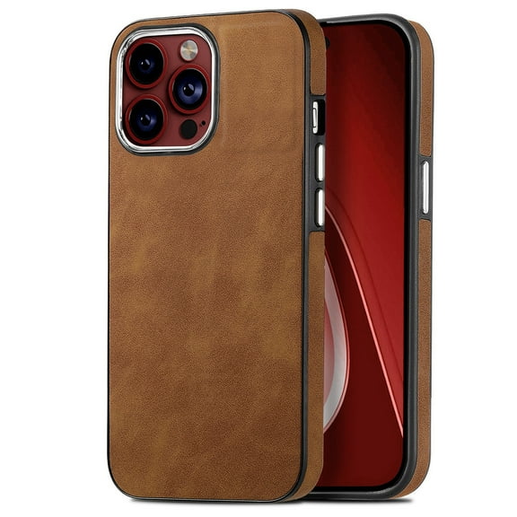 Dteck for iPhone 11 Pro Max Case, Slim Skin-Friendly PU Leather with Anti-Scratch Microfiber Lining Protective Back Cover,Brown
