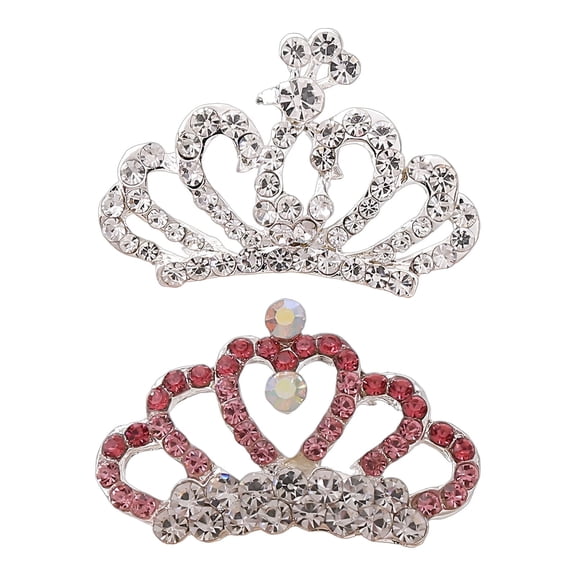 DESIGNICE 2Pcs Coronas Para 15 Anos,Harmoniously Blended Three-Dimensional Shine Coronas Para 22 Anos,Precisely Proportioned Aesthetics Princess Crown,Color-Mixing1