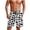 Cow Print, variant on Cheetah Print Swim Trunks Men Quick Dry Shorts Beach Bathing Suits with Pockets for Swimming, Surfing and Casual Summer Beach Wear Leopard Blue Man 4XL