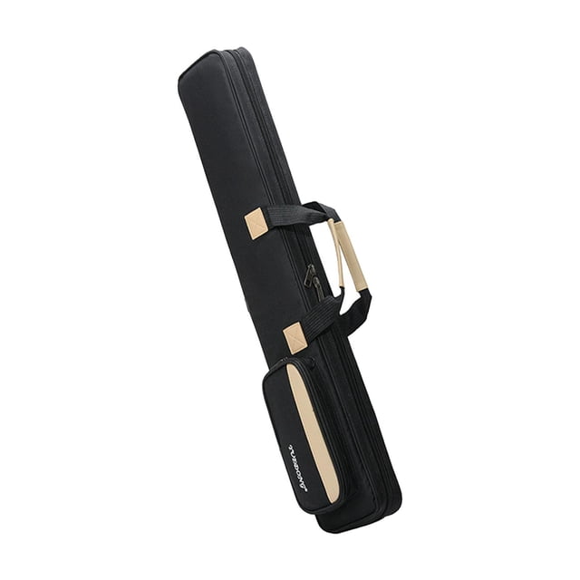 ZLight Queue de Piscine Sac 1/2 Queue Portable 3 Tiges 4 Étuis Résistant à l'Usure Noir 90x14cm