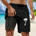 thumbnail image 2 of Xdzjlr Running Shorts For Men,Swim Trunks With Compresssion Liner Inseam Board Bathing Suit With Pockets Comfortable Running Shorts For Men, 2 of 4