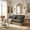 Khaki, variant on Homy Casa 69.2" Leopard Pattern Loveseat Sofa with Fringe Trim, Upholstered Accent Couch with Pillows