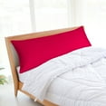 thumbnail image 2 of PiccoCasa 1Pc Pillowcase Zipper Long Staple Cotton, Standard Red, 2 of 7