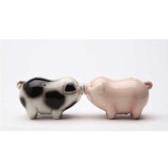 Pacific Giftware Kissing Passion Piggies Collectible Salt & Pepper Shaker Set, Multicolor