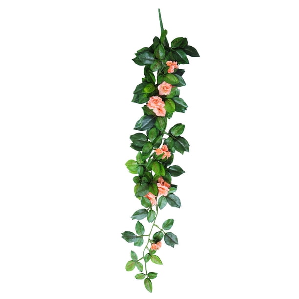 Guirnalda de rosas artificiales Simulación Decoración floral Colgante de pared para el hogar Vid de flor de rosa falsa, Champán Sweethay HA8234-03B