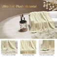 thumbnail image 5 of Rustic Homes Fleece Throw Blanket for Couch Sofa or Bed Throw Size, Soft Fuzzy Plush Blanket, Luxury Flannel Lap Blankets, Super Cozy and Comfy for All Seasons (50" x 70", Cream), 5 of 7