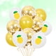 thumbnail image 3 of KAKOWELY 15 globos de látex con temática hawaiana, estampados de verano, ideales como recuerdo de fiesta de cumpleaños, boda o cumpleaños., 3 of 4