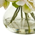 thumbnail image 3 of Nearly Natural White Peony Artificial Flower Arrangement in Vase, 3 of 5