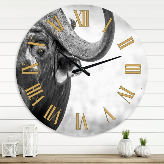 Designart 1 in Quartz Farmhouse Wall Clock