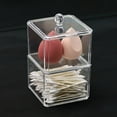 thumbnail image 3 of CSChome Vanity Organizer Storage Box Acrylic Organizer Makeup Remover Box Multifunctional Swab Dresser Organiser with Lid, 3 of 7