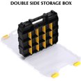 thumbnail image 4 of UTAH-2PCS Double Side Tool Organizer with Customizable/Removable Plastic Dividers, Hardware Box Storage for Screws, Nuts, Nails, Bolts, 34-Compartment, Black/Yellow, 4 of 4