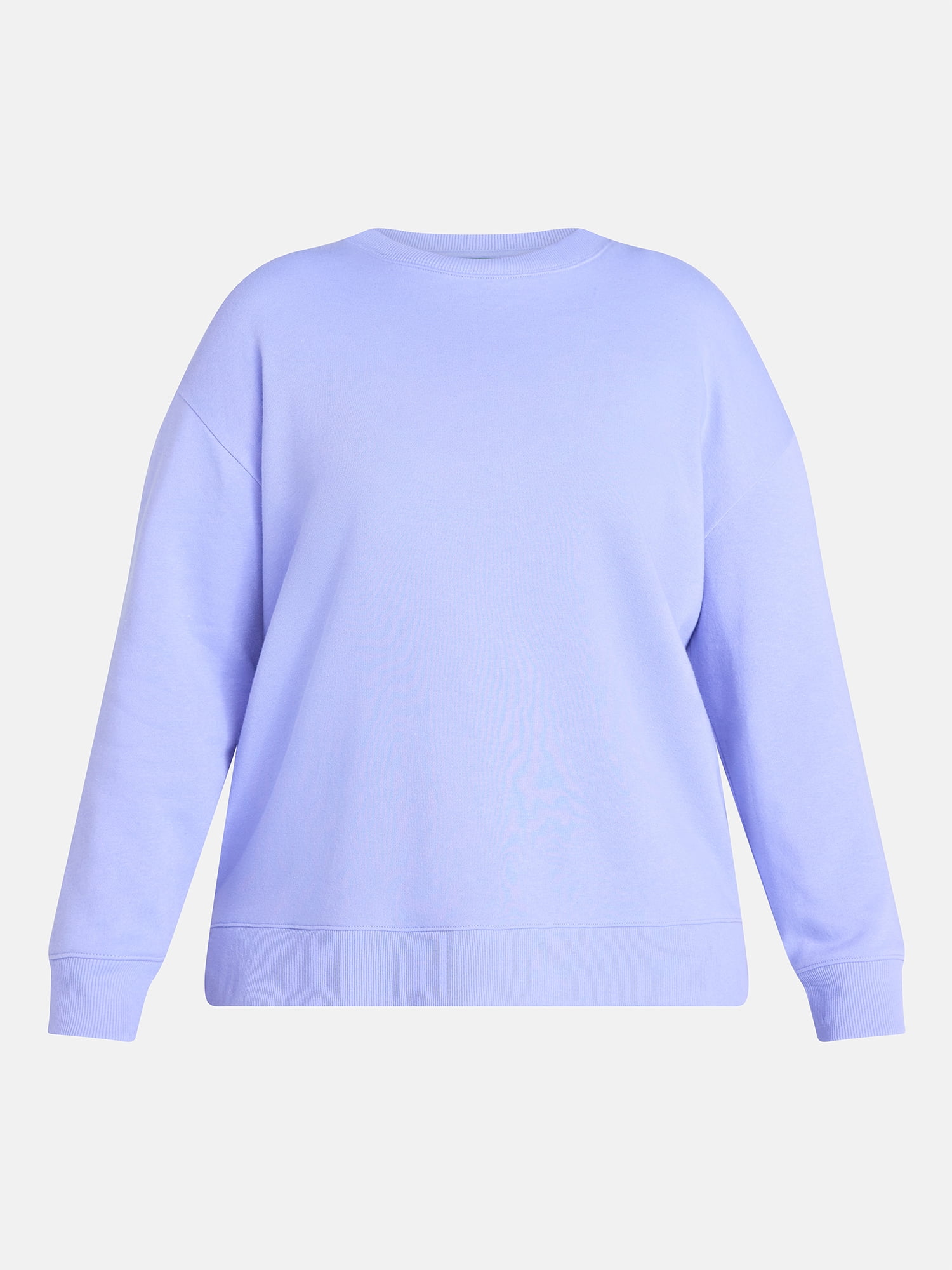 (2 pack) Terra & Sky Women's Plus Size Fleece Sweatshirt, Size 0X-5X
