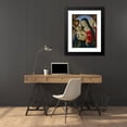 thumbnail image 4 of Neroccio di Bartolommeo de' Landi 19x24 Black Modern Framed Museum Art Print Titled - Madonna and Child with St. John the Baptist and St. Mary Magdalene (1495), 4 of 5
