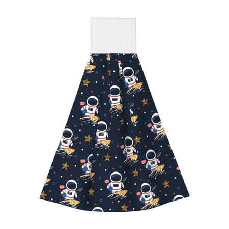 

Wukai Astronaut Surfing Print Kitchen Towels Quick Dry Washcloths Coral Velvet Dishtowels Multipurpose Reusable Cloths Soft Tea Absorbent Cleaning Cloths