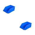 thumbnail image 3 of ziyahi 10pieces Durable And Stackable PE Storage Box With Label - Heavy Load-bearing Big Opening Latch Stable Sorting Function Blue X2:250*150*120mm 2Set, 3 of 6
