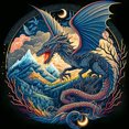 thumbnail image 1 of Pintura de diamante 5D DIY taladro redondo completo Wdftyju dragón volador decoración 30x30cm, 1 of 9